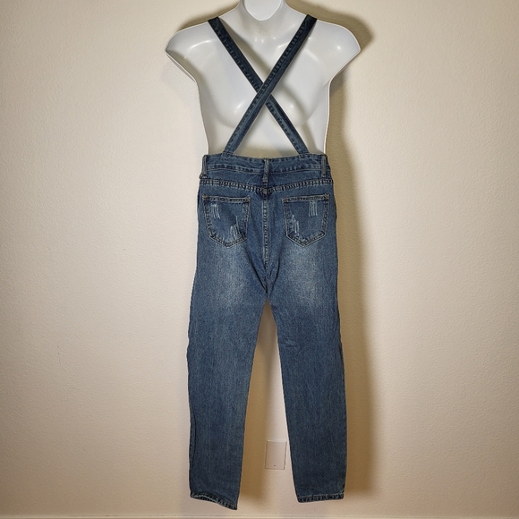 Falmer Heritage Distressed Denim Overalls size Medium - Picture 2 of 9